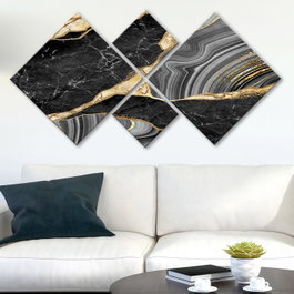 Wallity Conjunto de 4 Cuadros Decorativos en MDF Multicolor